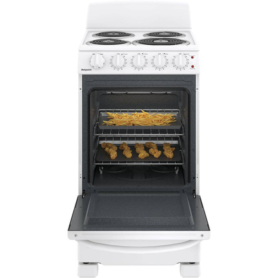 20 in. 4 Burner Element Free-Standing Electric Range in White