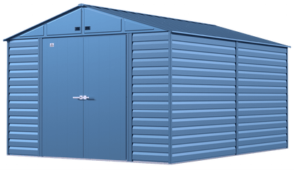 Arrow Select Steel Storage Shed, 10x14, Blue Grey