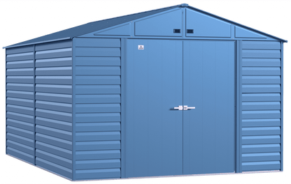Arrow Select Steel Storage Shed, 10x14, Blue Grey