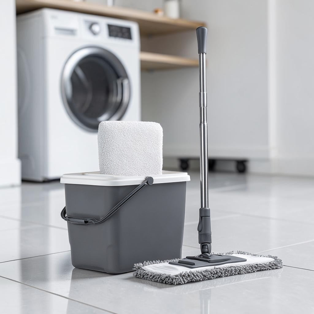 Mabrz Hands-Free Flat Mop and Squeeze Bucket System