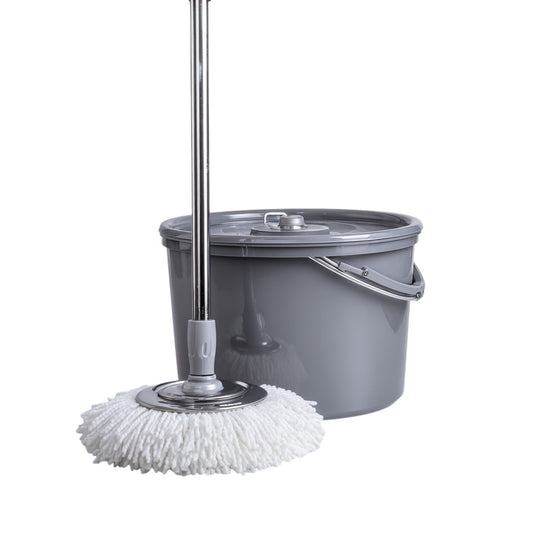 Mabrz 360° Spin Mop and Stainless Steel Bucket Set
